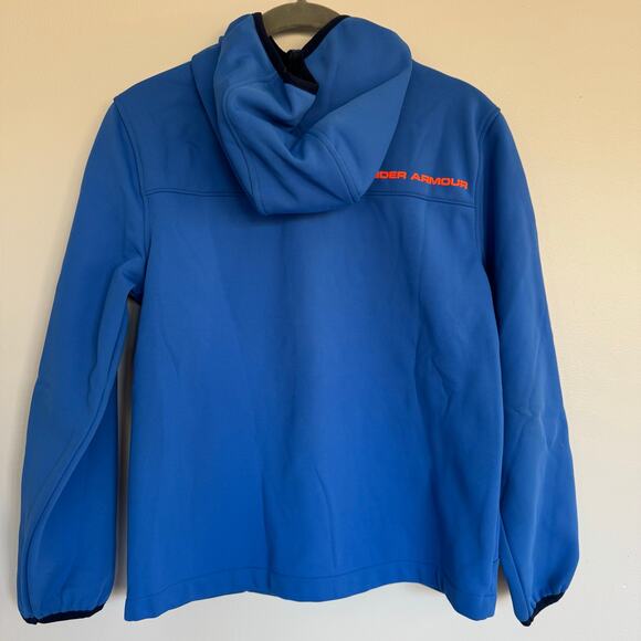 Under Armour Storm, Water Repellent, Coldgear Hooded Jacket in Powderkeg Blue - Picture 5 of 7